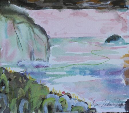 "Pink Dreams"Watercolour on paper by Angela Herbert-Hodges