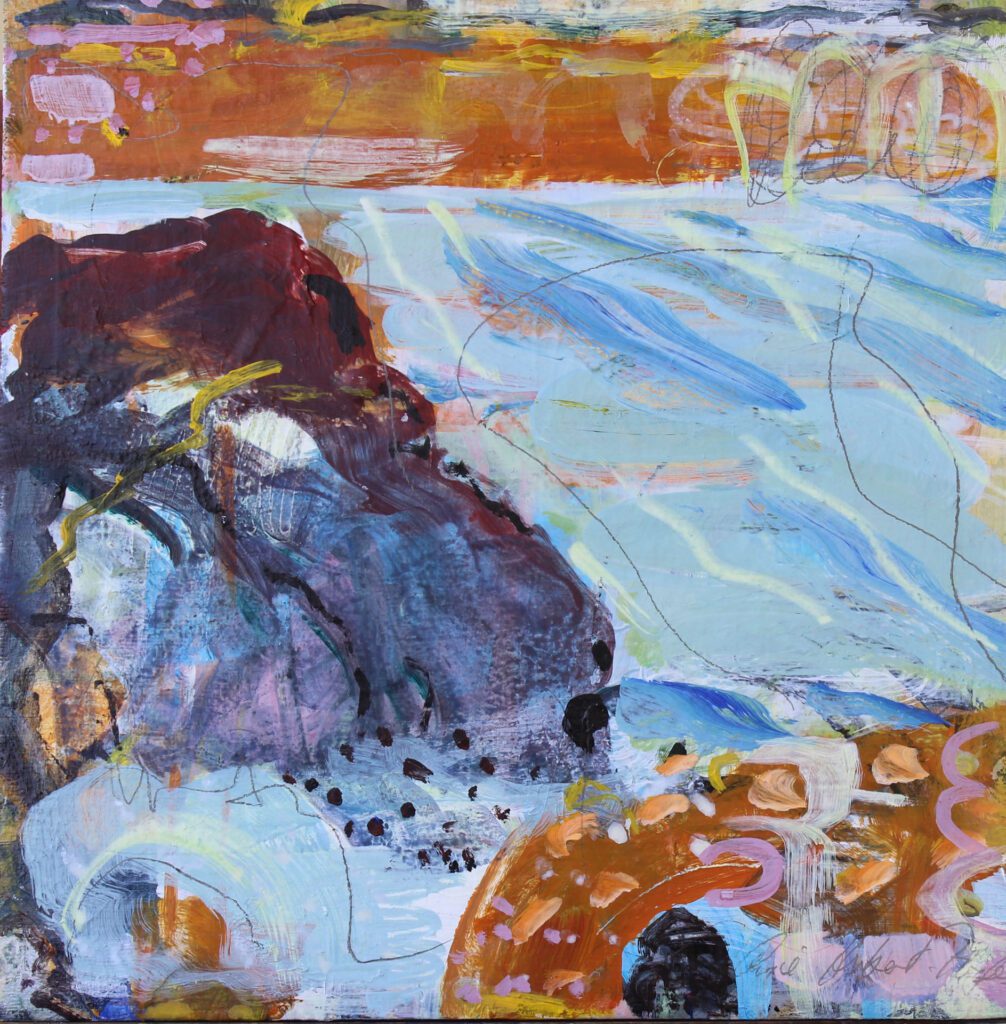This abstract & vibrant image of the North Cornwall Landscape