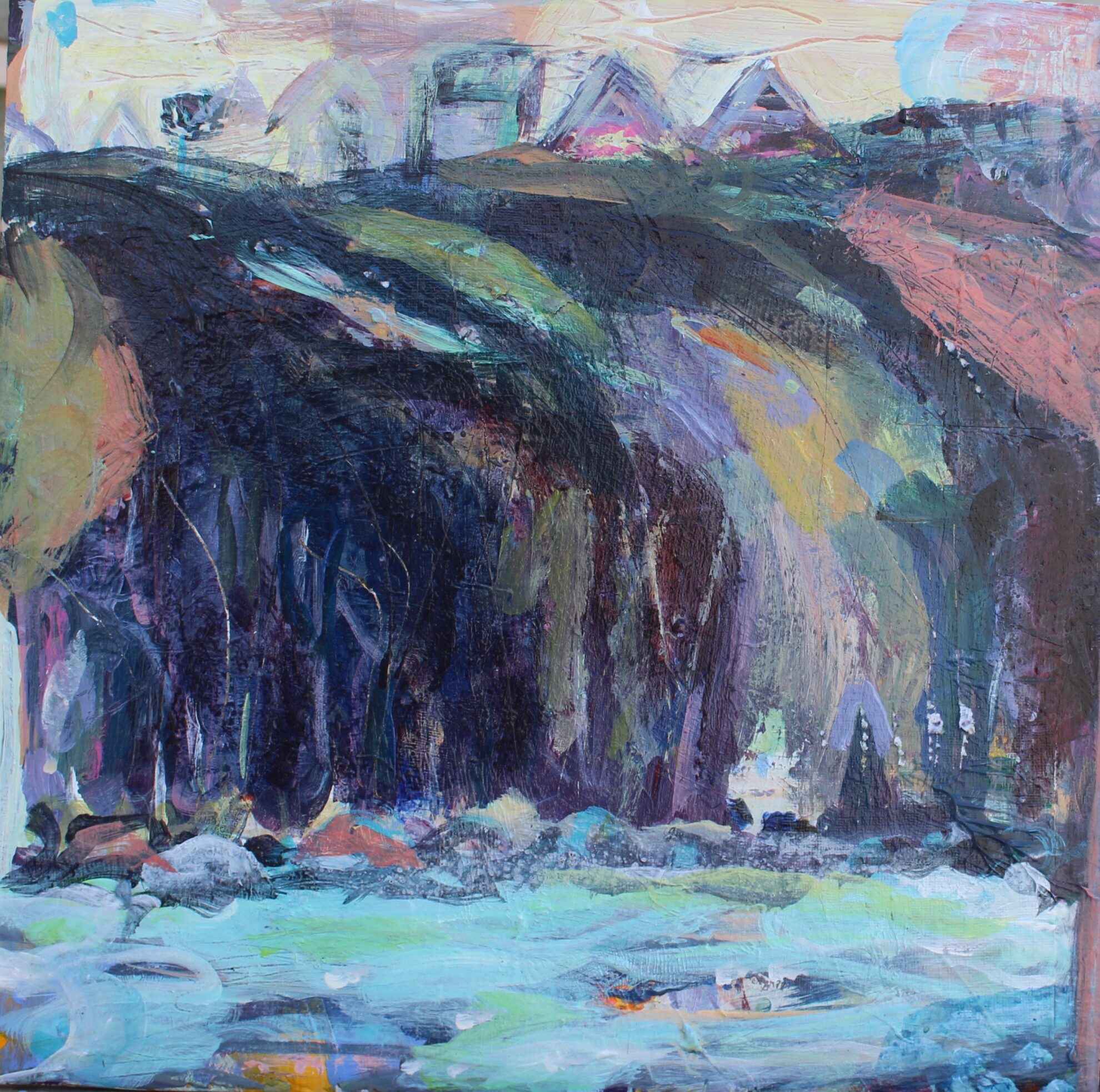 'Perranporth Cliffs' Angela HerbertHodges, artist