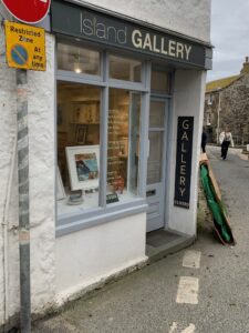 Island Gallery, St Ives, with the work of Angela Herbert-Hodges in the window