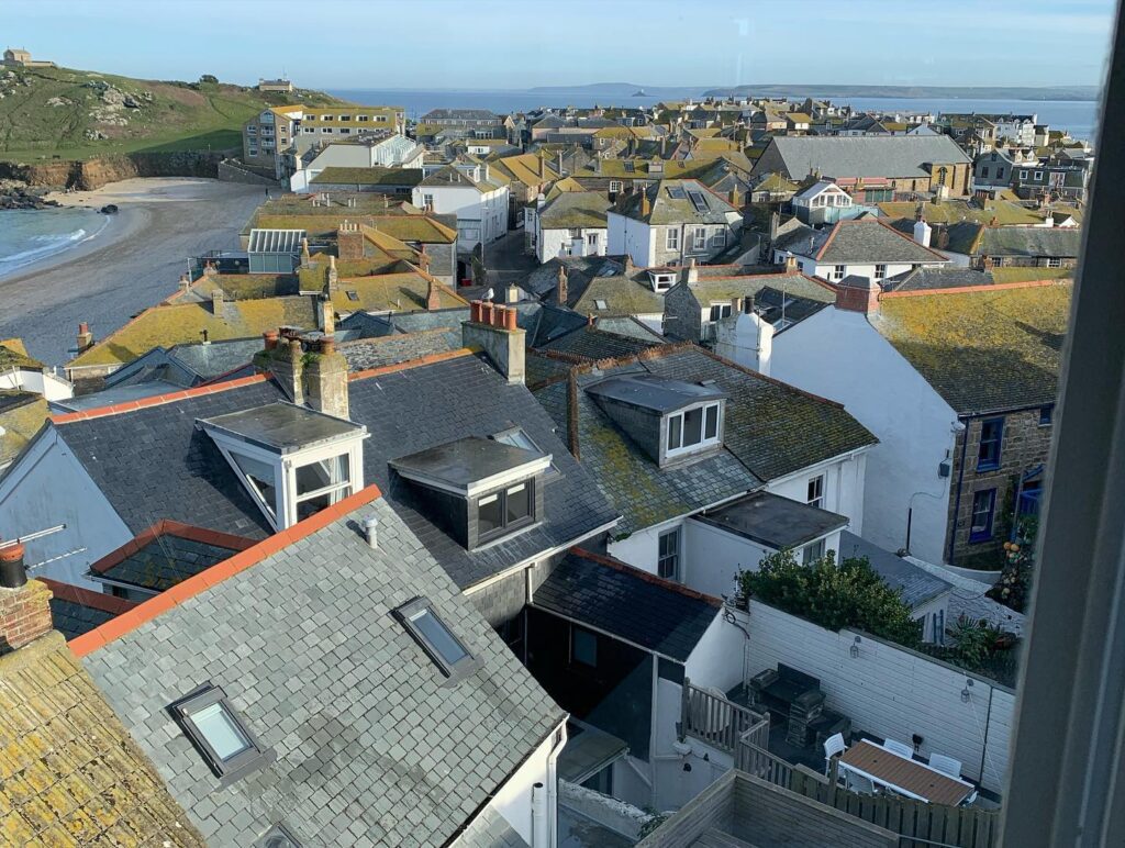 View of St Ives from the cafe at The Tate, Dec 2022