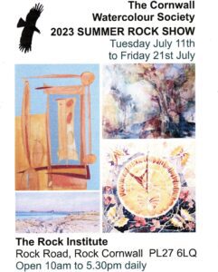 Showing with the Cornwall Watercolour Society in Rock.